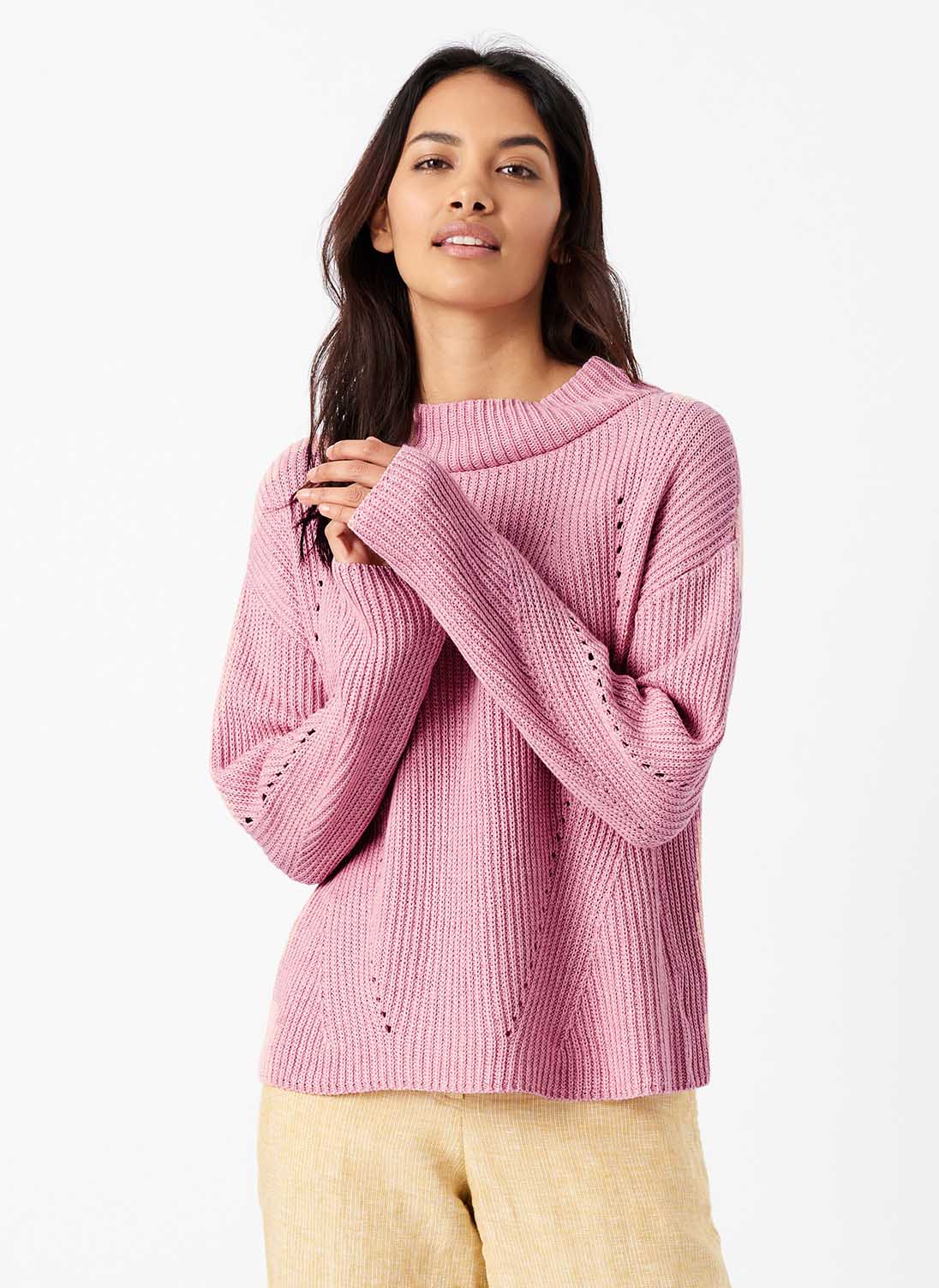 Cotton Knit Ribbed Jumper Shell