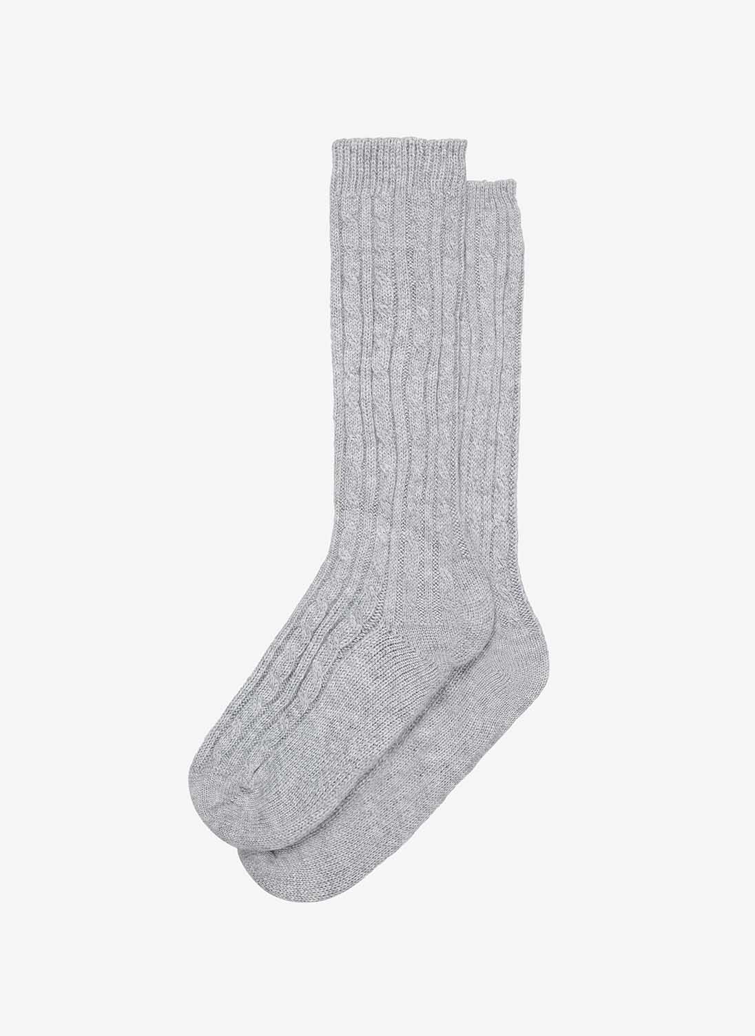 Women's Cashmere Bed Socks Silver