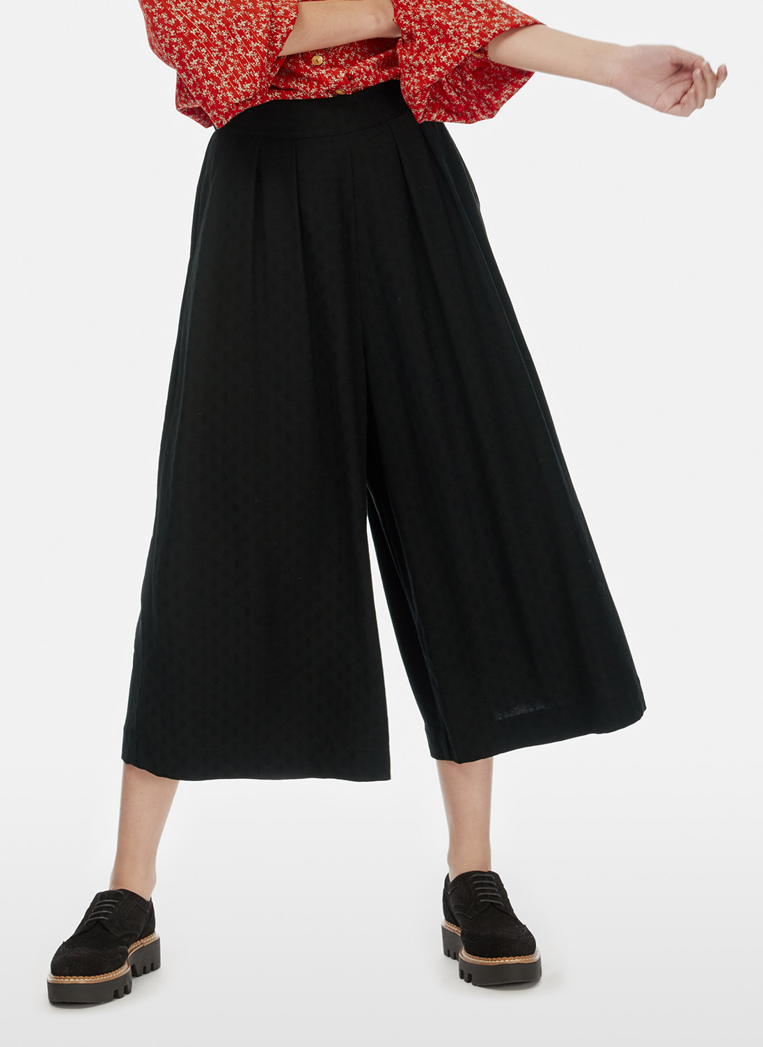 Wide Leg Culottes Anthracite
