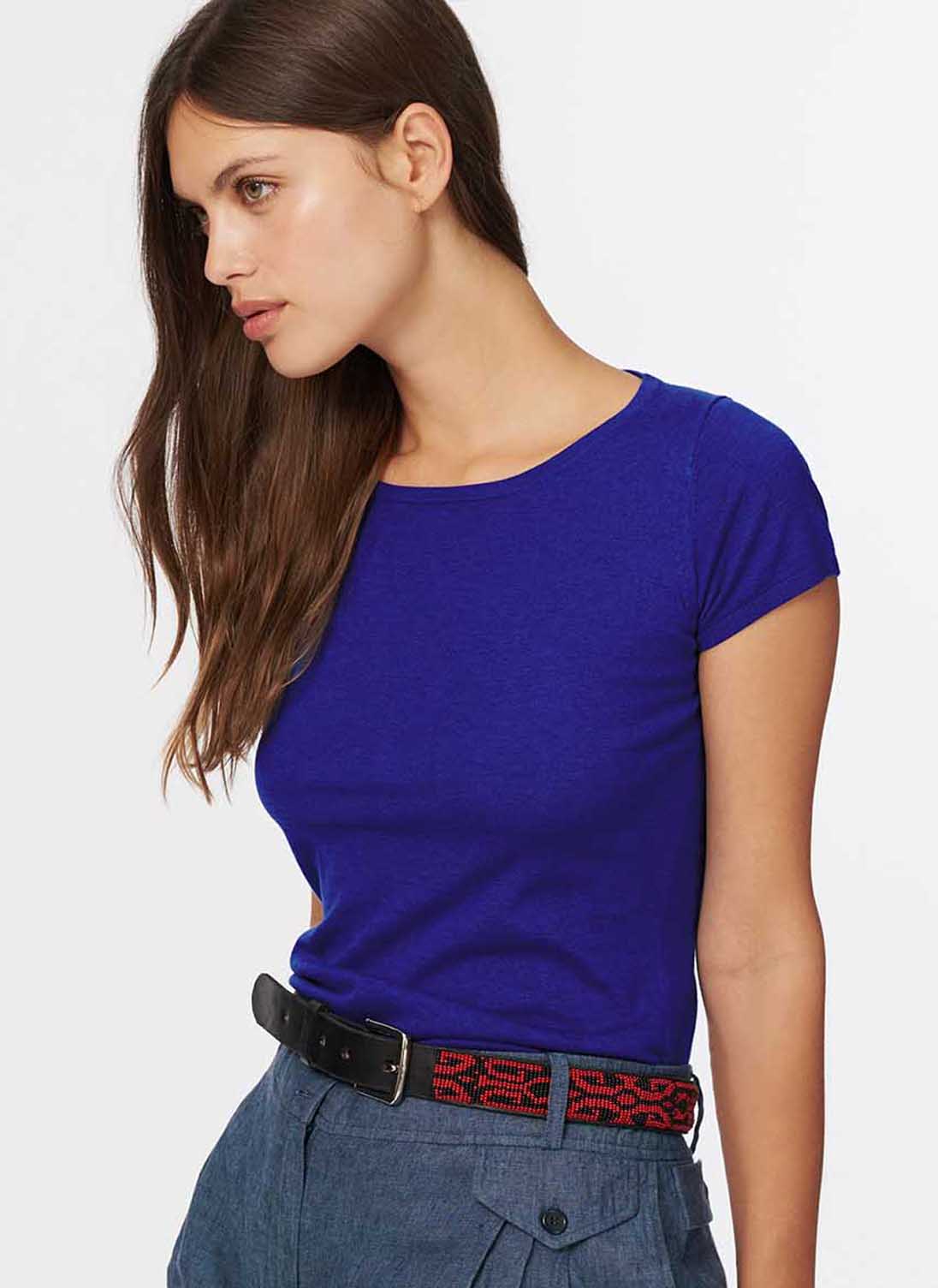 Cotton Knit T-Shirt Ultramarine