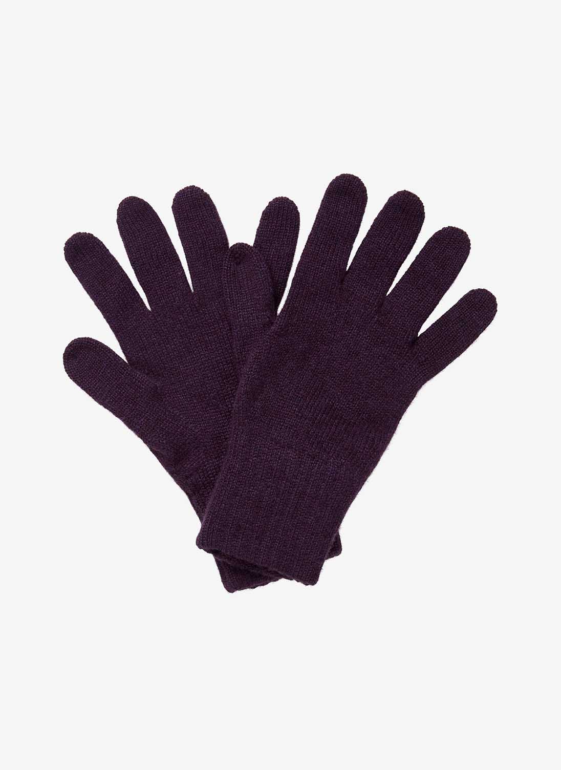 Women's Cashmere Gloves Plum