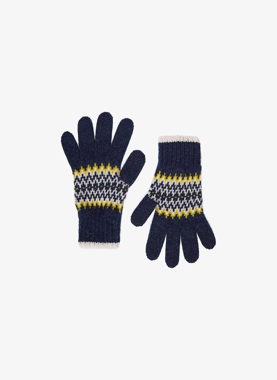 Cashmere Vintage Gloves French Navy