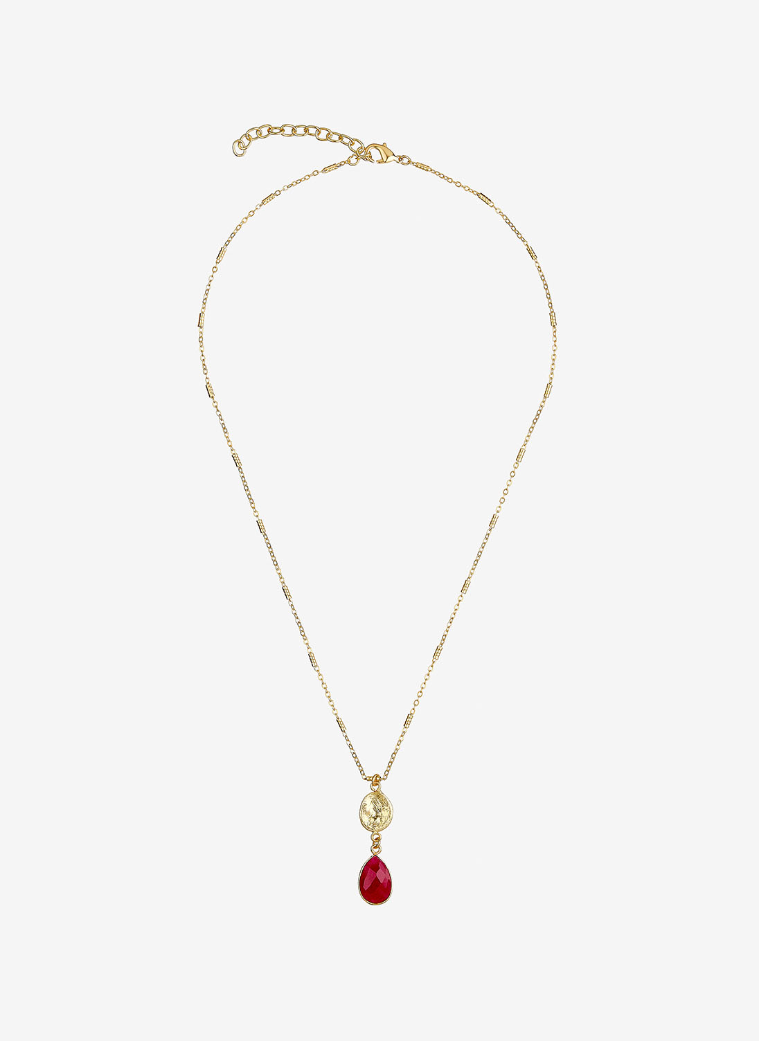 Gold & Agate Necklace Berry