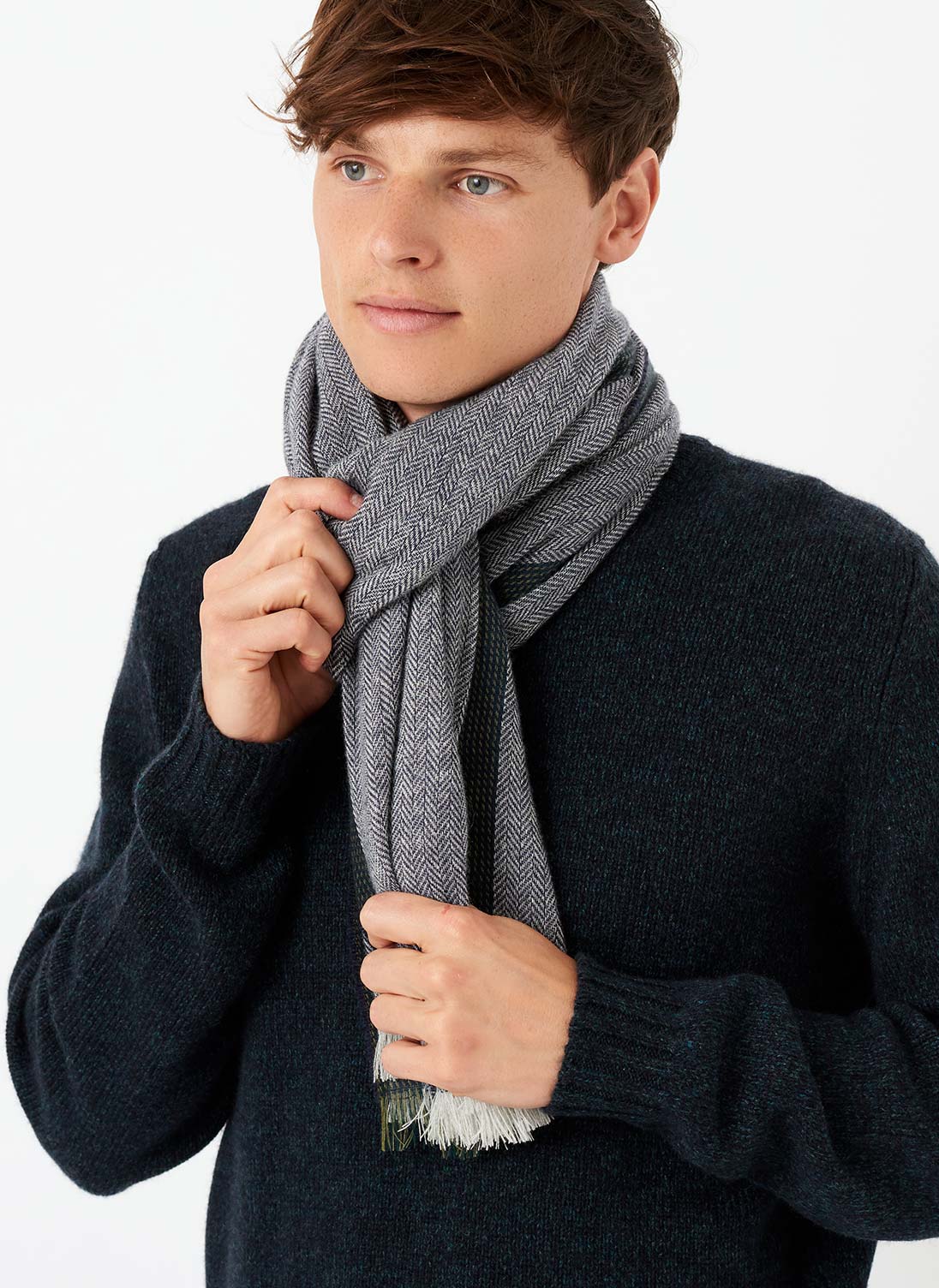 Cashmere Tweed Chartouche Navy & silver