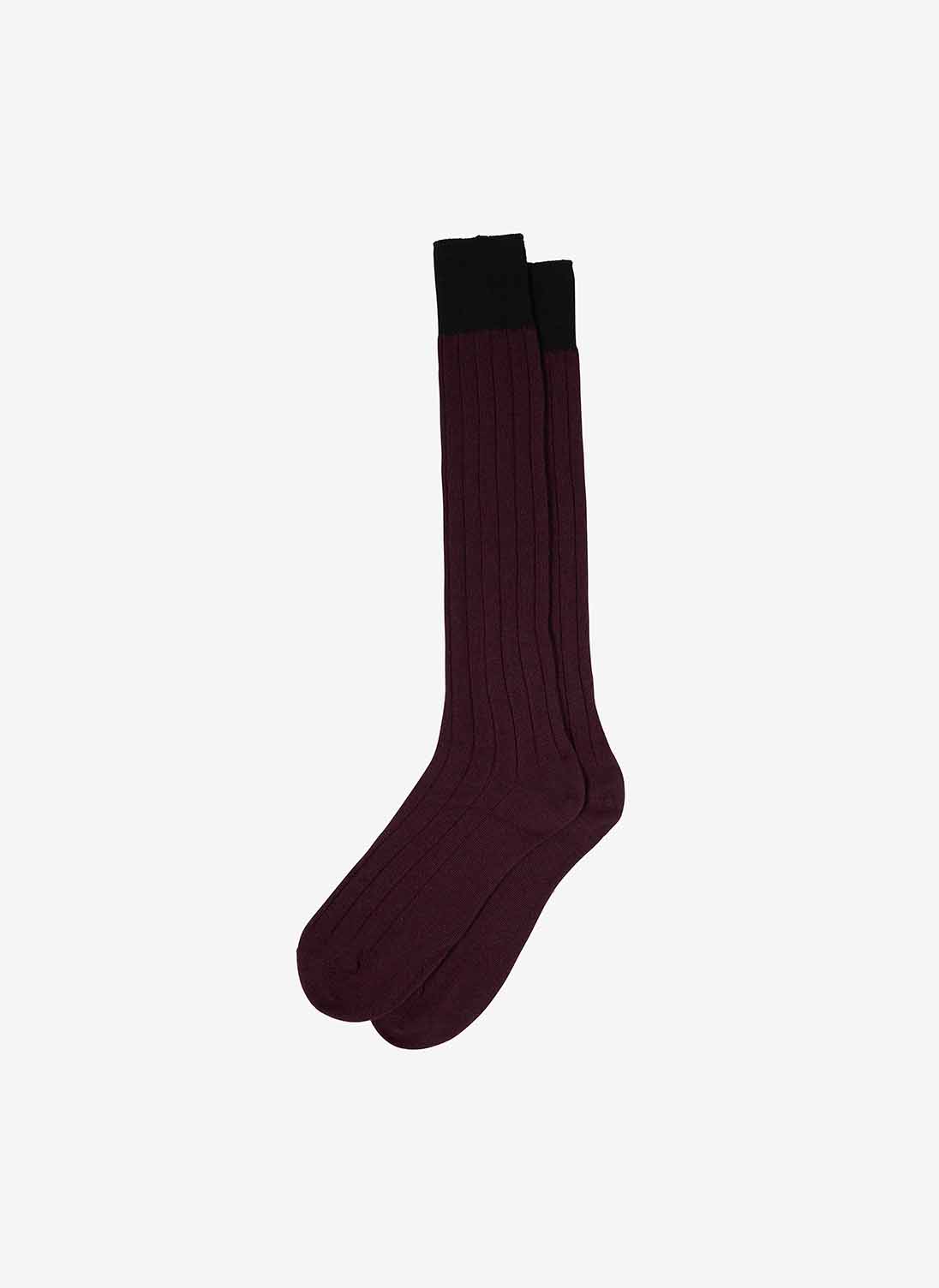 Women's Cashmere Long Socks Oxblood