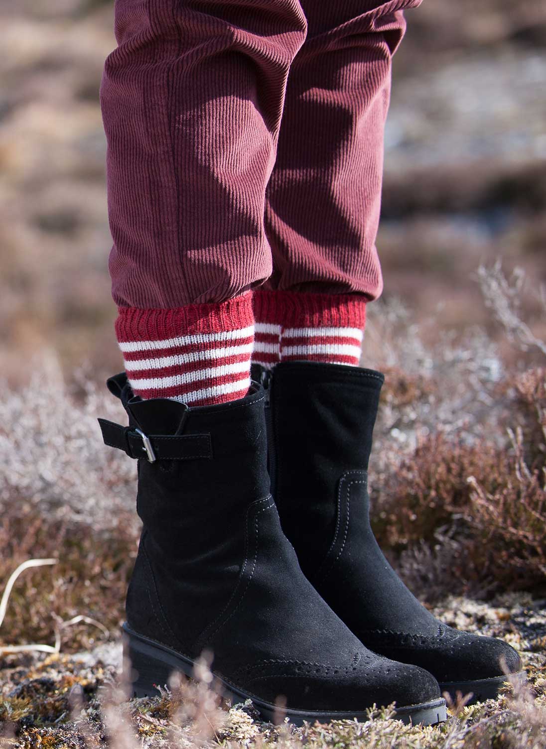 Women's Cashmere Stripe Socks Auburn & swan