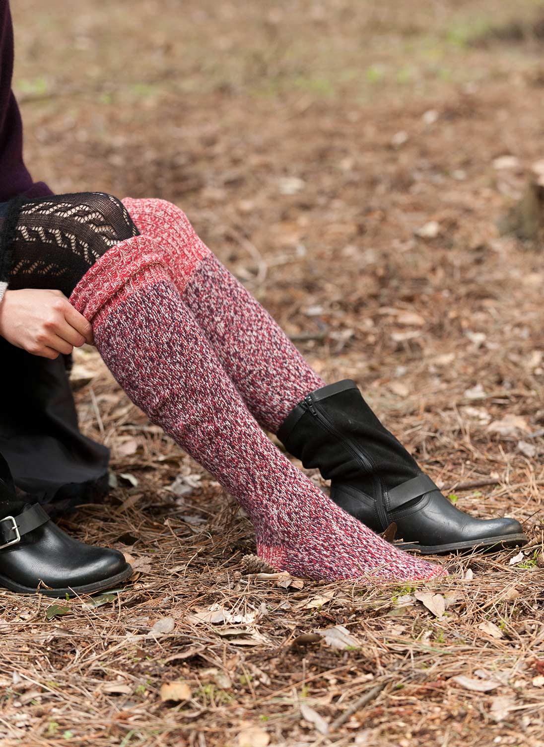 Women's Cashmere Shooting Socks Clay marl