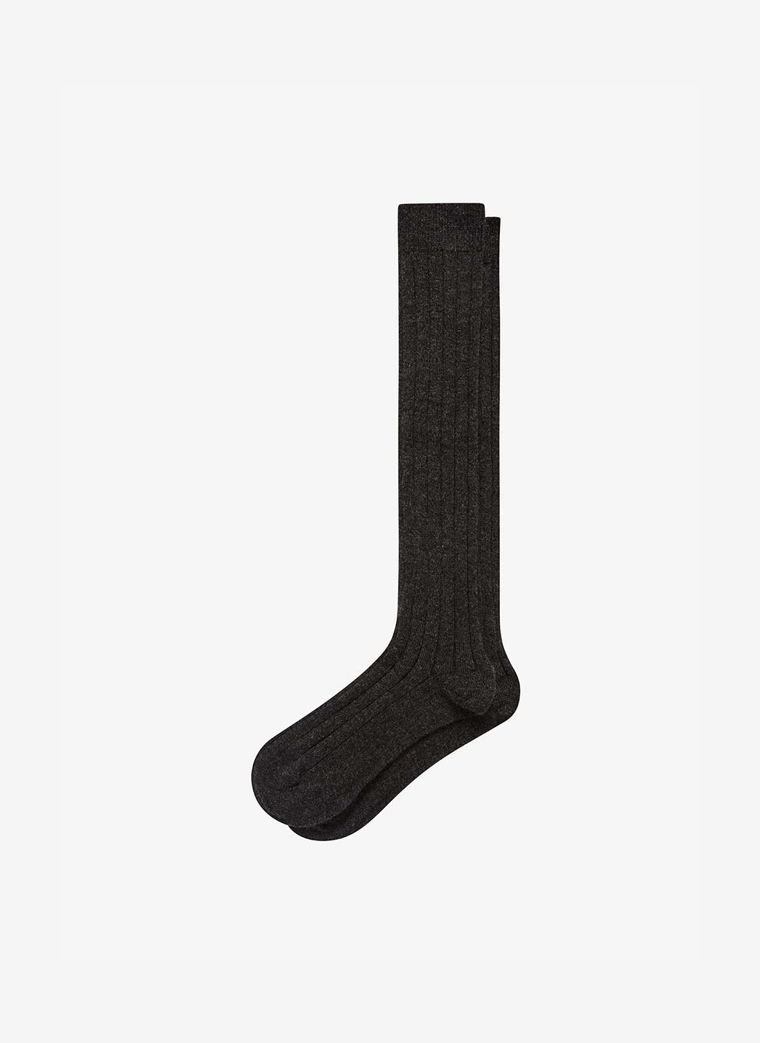 Men's Cashmere Long Socks Charcoal