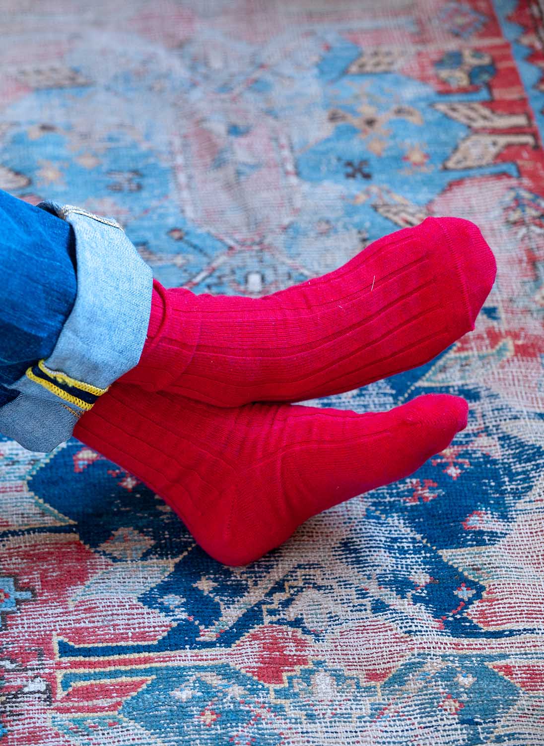 Men's Cashmere Socks Chilli