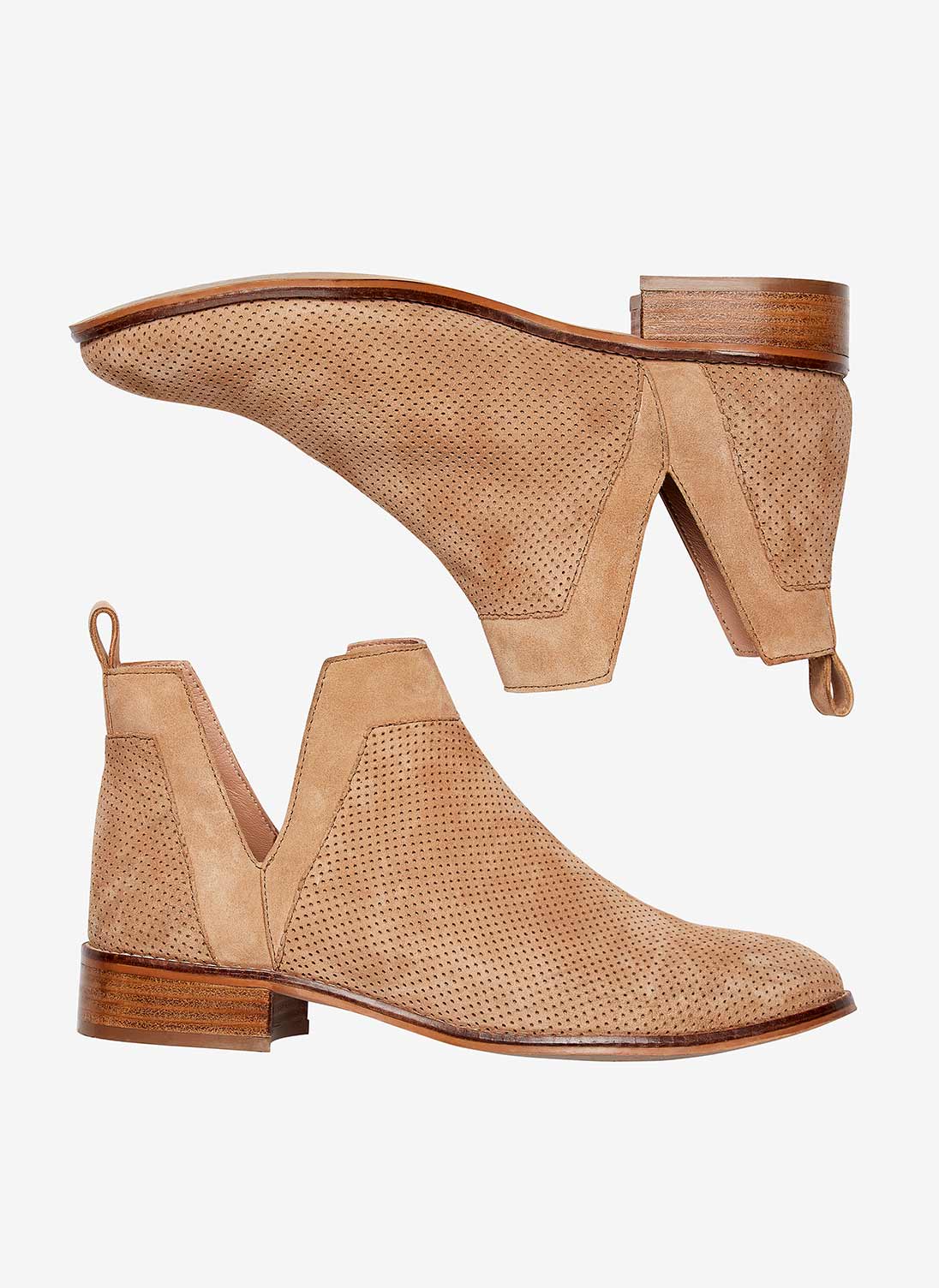 Suede Ankle Boots Stone