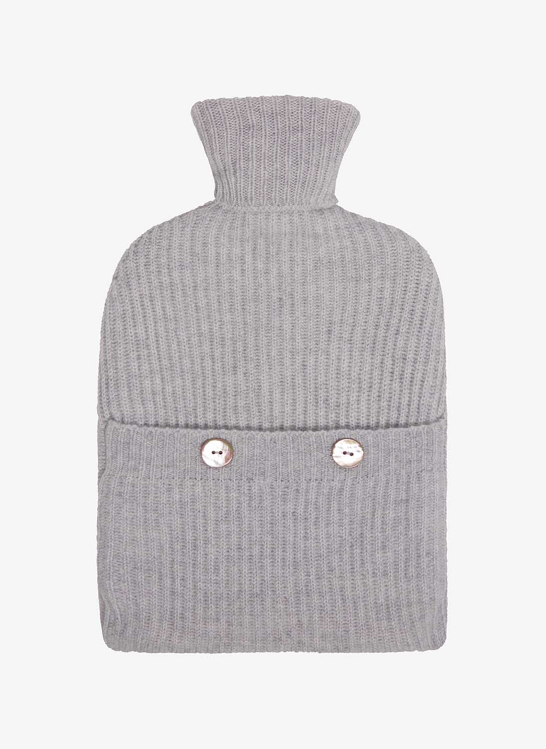 Cashmere Hot Water Bottle Cover Pearl