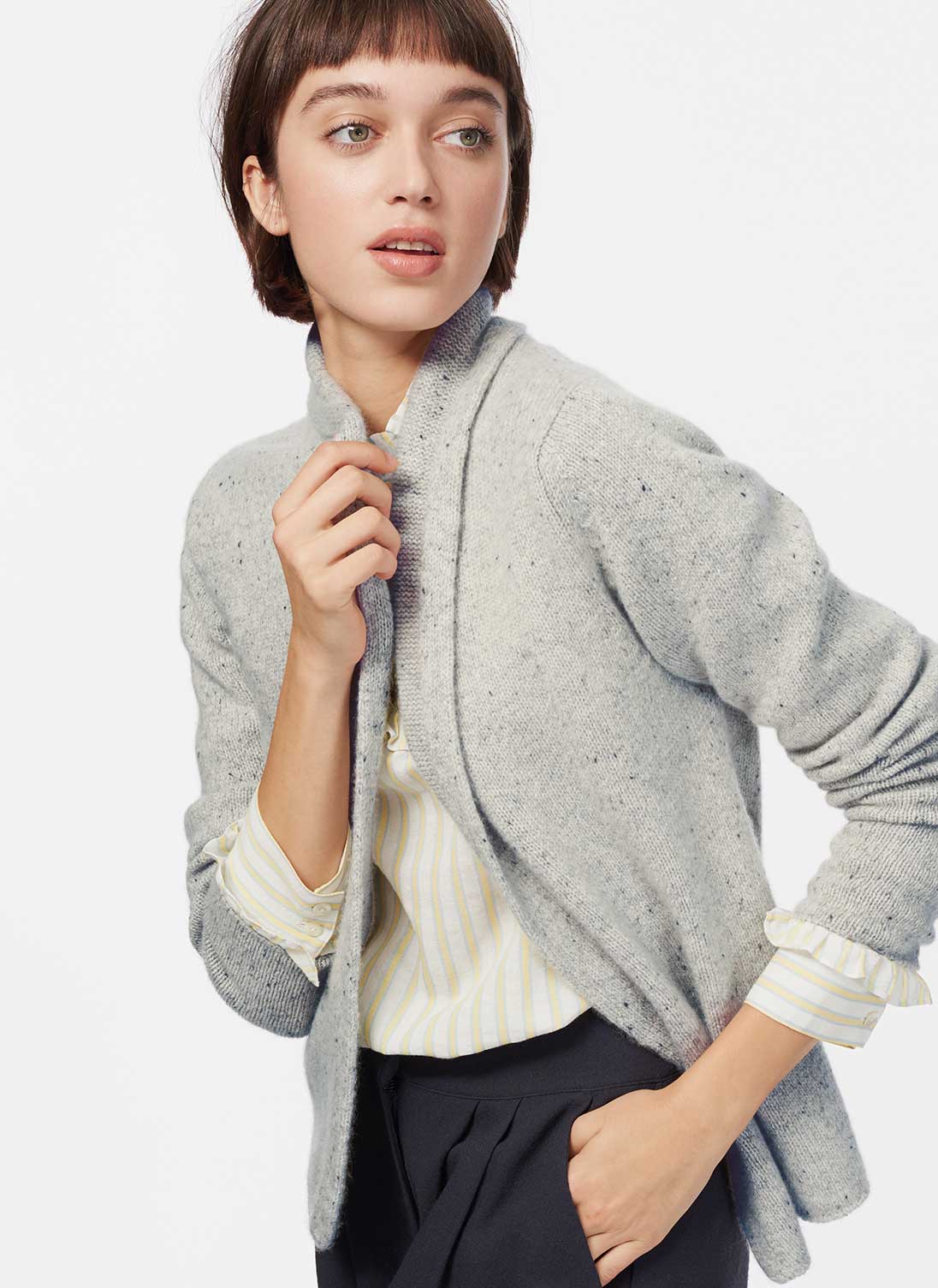 Cashmere Donegal Jacket Silver