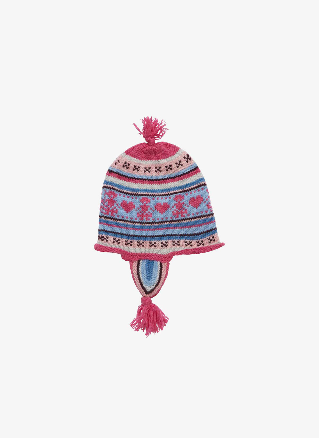 Cashmere Hand Knit Inca Hat Foxglove