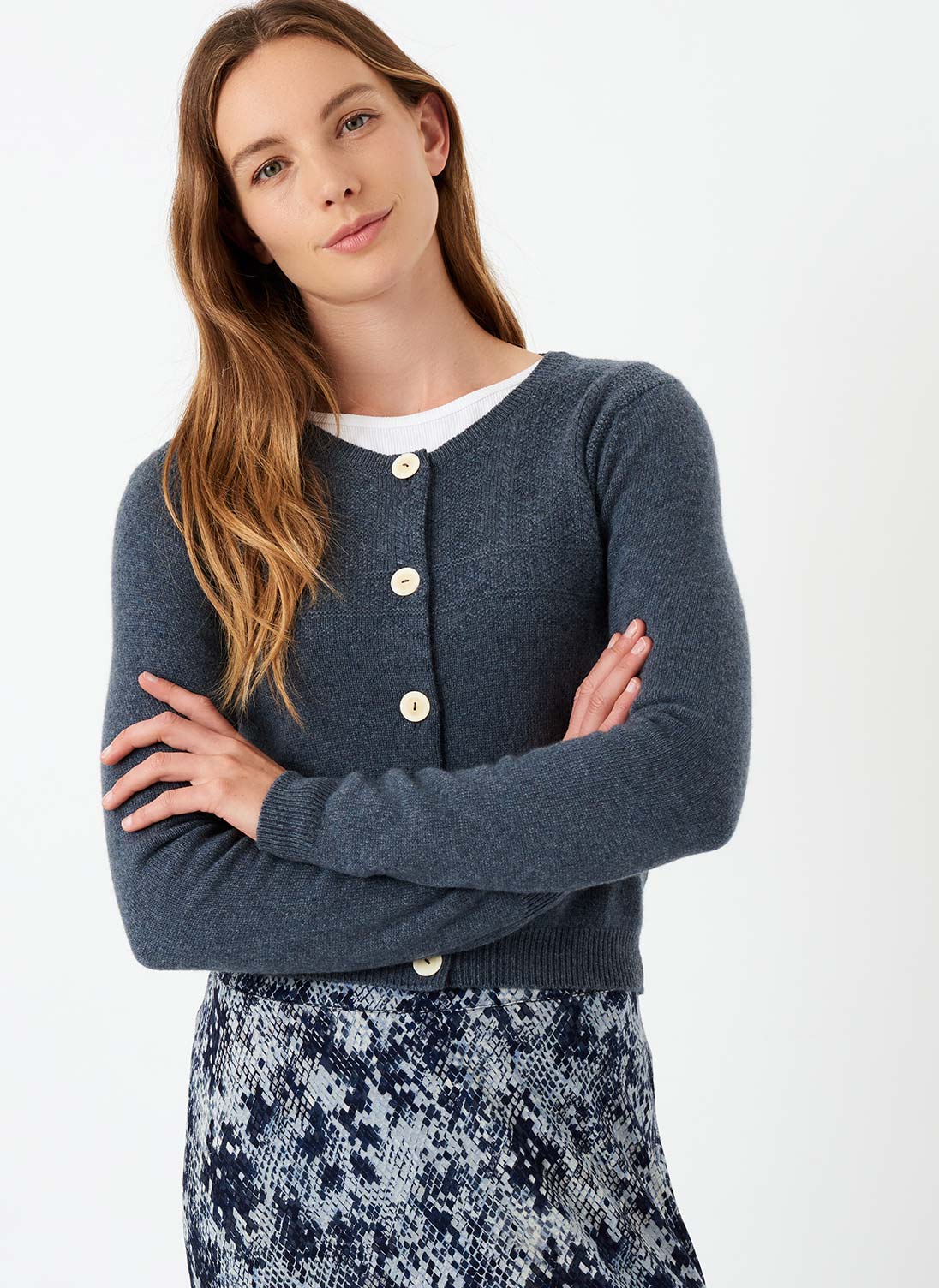 Cashmere Guernsey Cardigan Lead