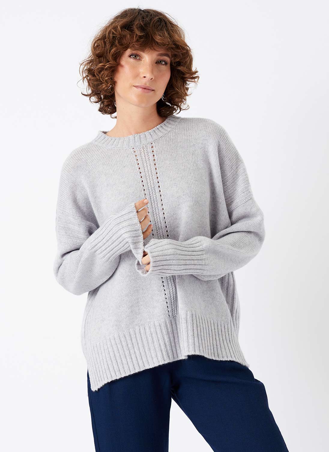 Cashmere Luxury Knit Jumper Pearl