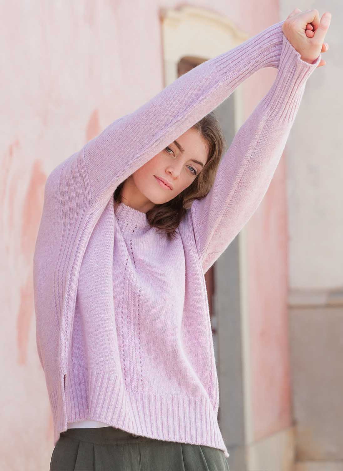 Cashmere Luxury Knit Jumper Orchid
