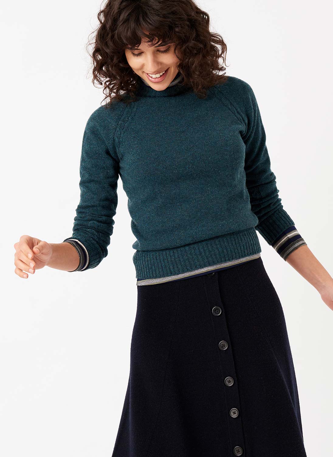 Cashmere Cable Jumper Spruce