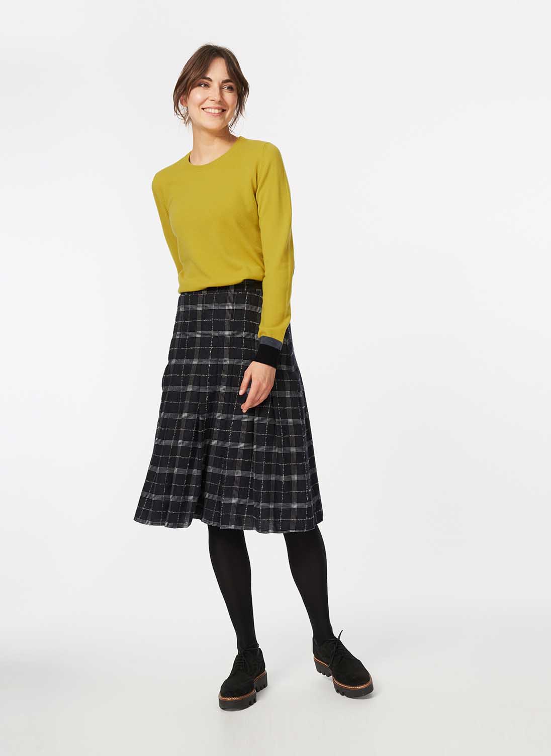Cashmere Elbow Patch Jumper Chamomile